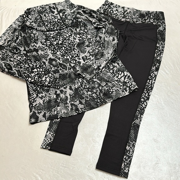 PMX Cowl Hoodie/Legging Set- Grey snake prt - Picture 2 of 16